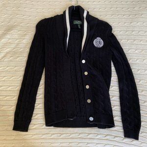 Ralph Lauren Blazer Sweater black cable knit
